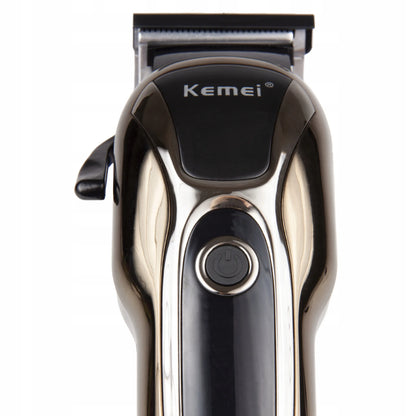 „Kemei KM-1990“ plaukų ir barzdos kirpimo mašinėlė su antgaliais, LCD ekranu
