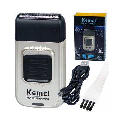 „Kemei KM-TX11“ elektrinė folinė vyriška barzdaskutė barzdai ir plaukams, su LCD