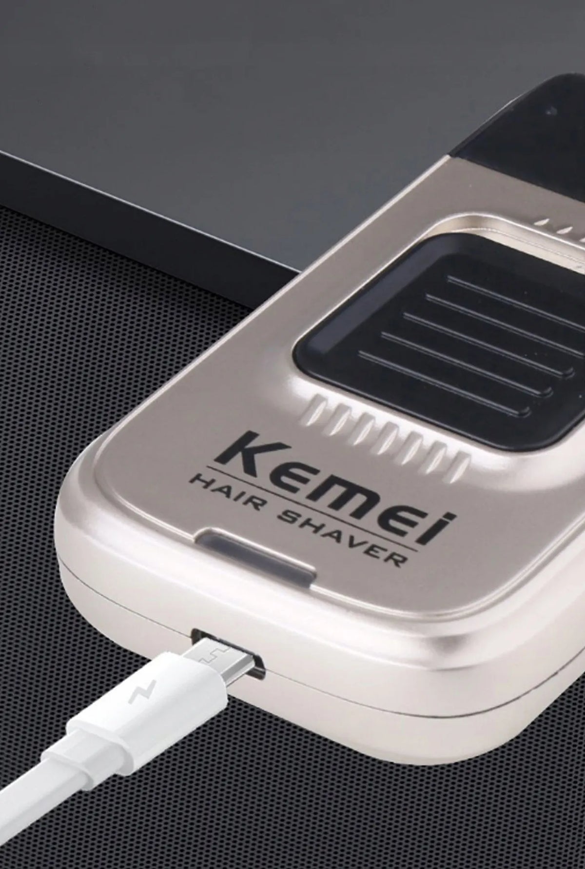 „Kemei KM-TX11“ elektrinė folinė vyriška barzdaskutė barzdai ir plaukams, su LCD
