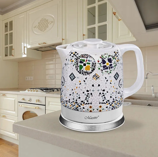 Keraminis elektrinis virdulys Maestro MR-068-MOSAIC, 1,5 l, 1500 W, 360° pasukamas pagrindas