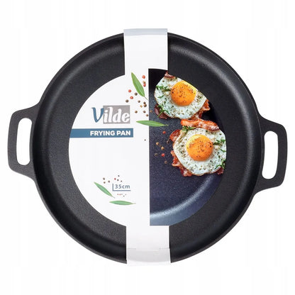 Ketaunė ketaus keptuvė dujinėms, indukcinėms viryklėms, griliui ir orkaitei, 35 cm