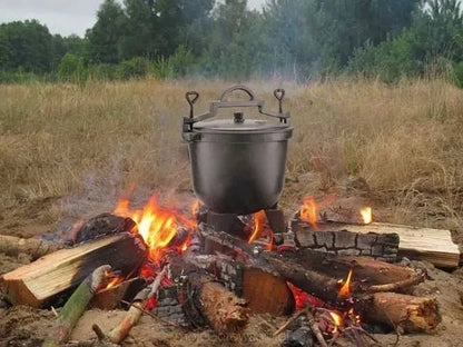 Ketaus ketaus puodas 8l medžiotojo stiliaus vengriškas troškinimo puodas laužavietei griliui