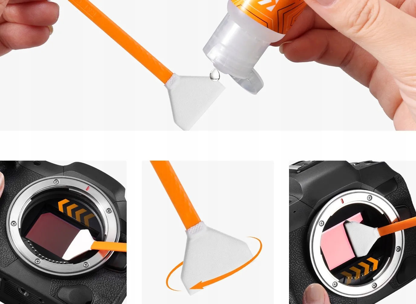 K&F Concept 25-in-1 valymo rinkinys APS-C 16 mm jutikliams, fotoaparatams, vaizdo kameroms ir dronams