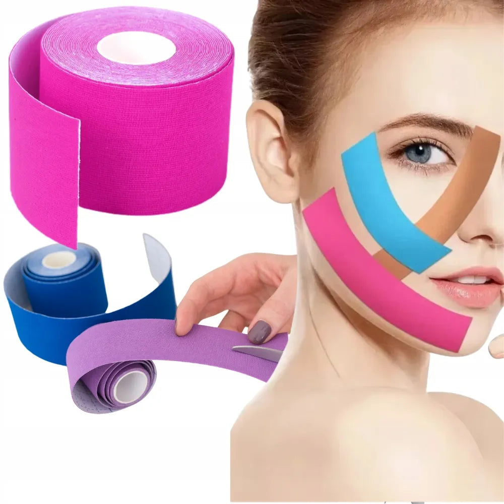 Kinesio kineziologinė juosta, lipni juosta tapingui, atspari vandeniui, 5 cm × 5 m