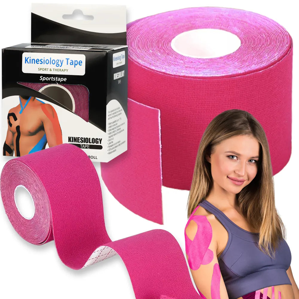 Kinesio kineziologinė juosta, lipni juosta tapingui, atspari vandeniui, 5 cm × 5 m