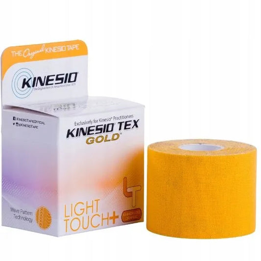 Kinesio Tex Gold Light Touch+ švelni teipavimo juosta veidui ir krūtinei, 5 cm × 5 m