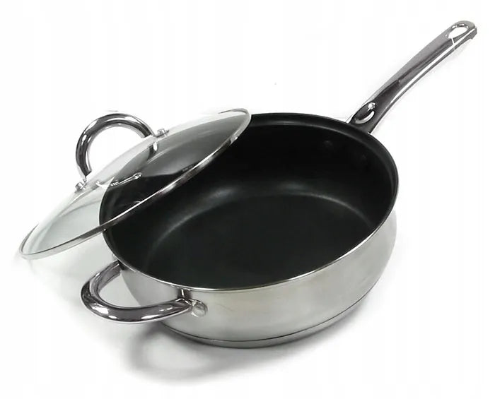 KINGHOFF KH-4450 12 dalių nerūdijančio plieno puodų rinkinys Jumbo Silver