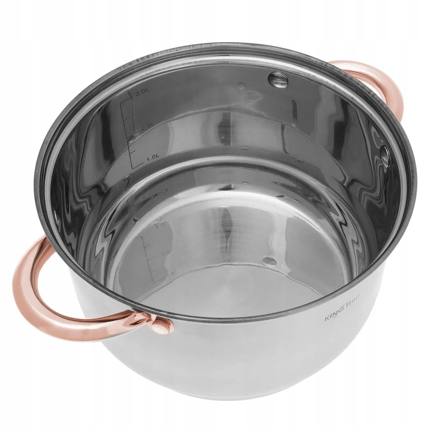 KINGHOFF Rosegold KH-1764 10 dalių nerūdijančio plieno puodų rinkinys
