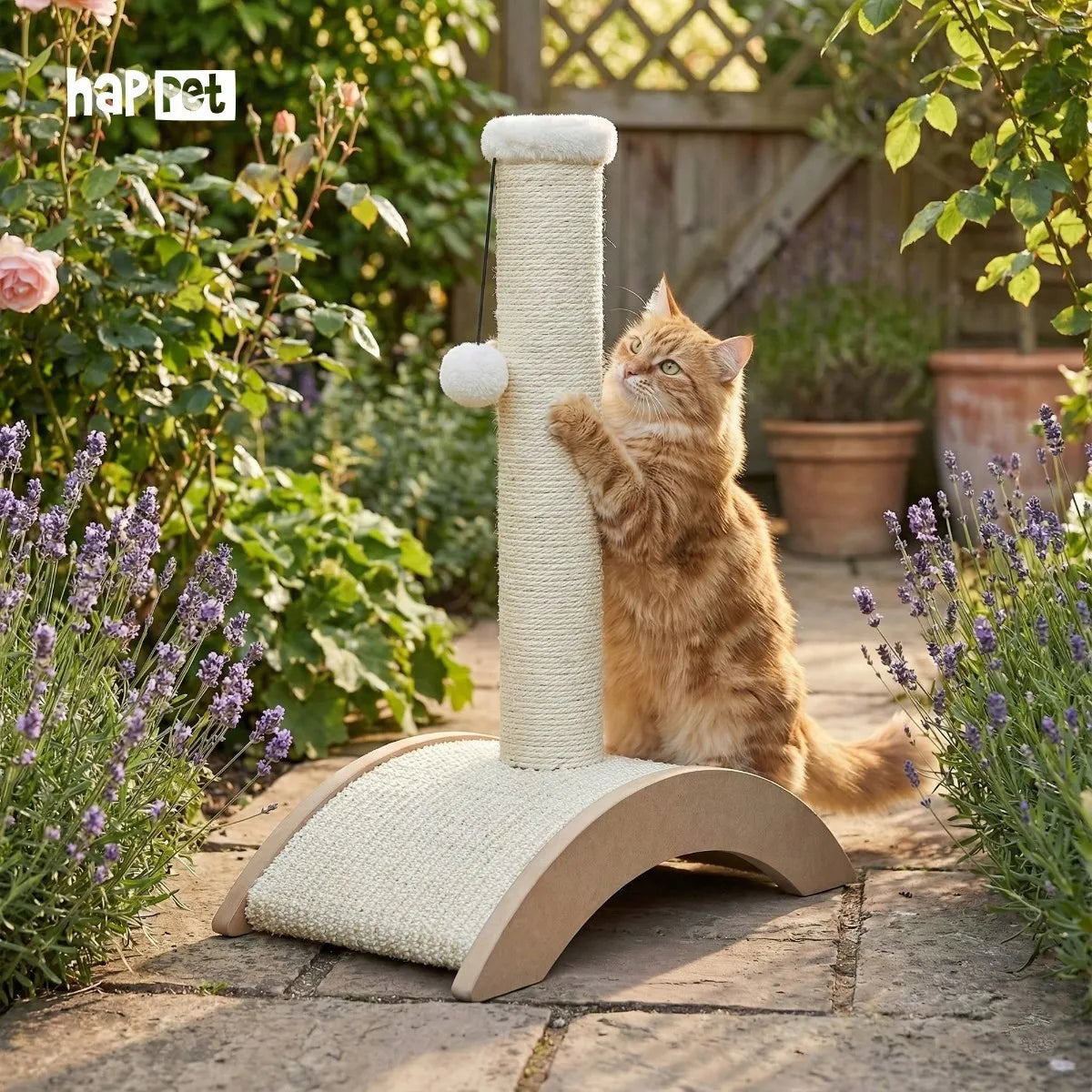 Klasikė draskyklė katėms: stulpas su žaislu 50 cm