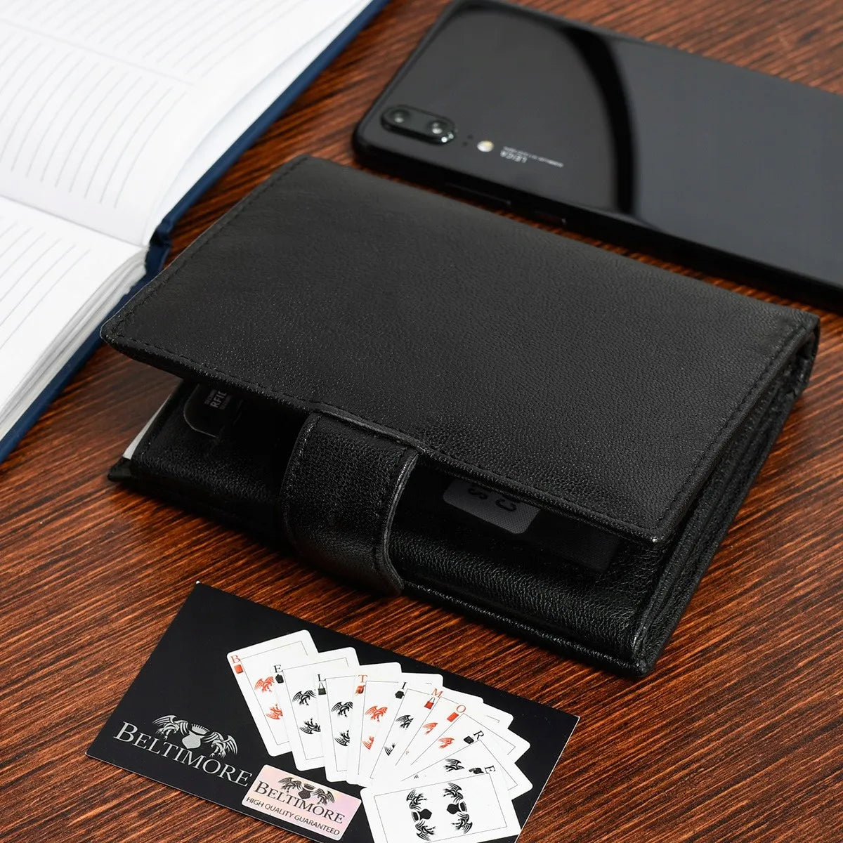Klasikinė vyriška odinė piniginė su RFID apsauga „Beltimore“