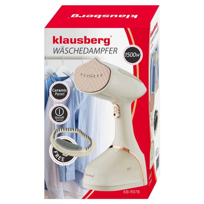 Klausberg drabužių garintuvas, vertikalus lyginimas, keraminis paviršius