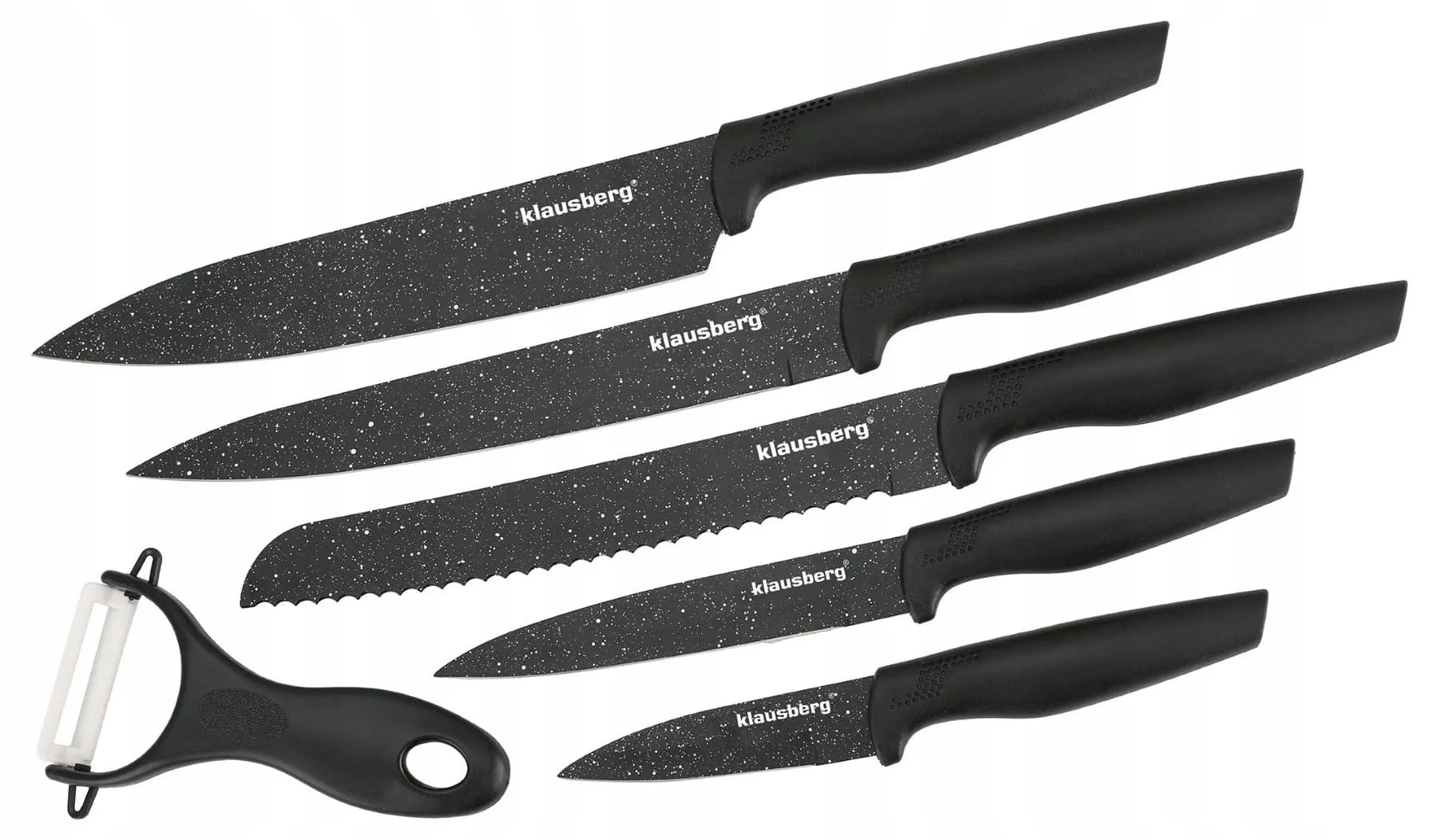 Klausberg KB-7613 marmurine danga dengtas 6 dalių virtuvinių peilių rinkinys