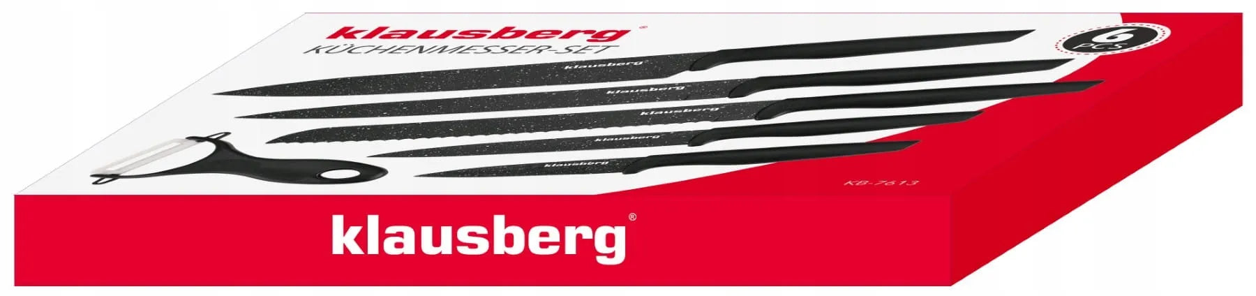 Klausberg KB-7613 marmurine danga dengtas 6 dalių virtuvinių peilių rinkinys