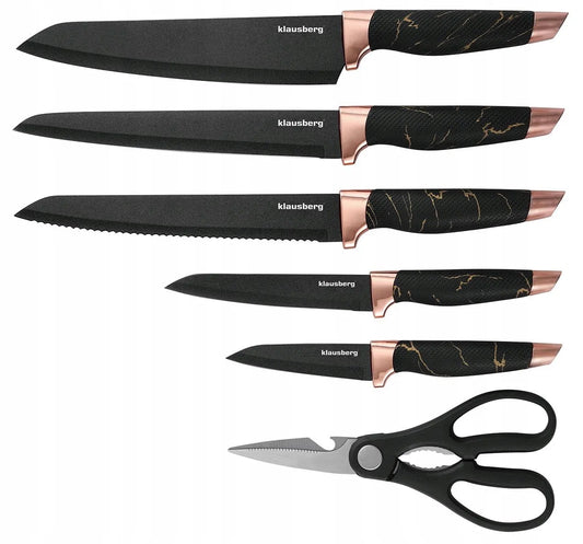 Klausberg virtuvės peilių rinkinys su stovu, 6 vnt., KB-7770