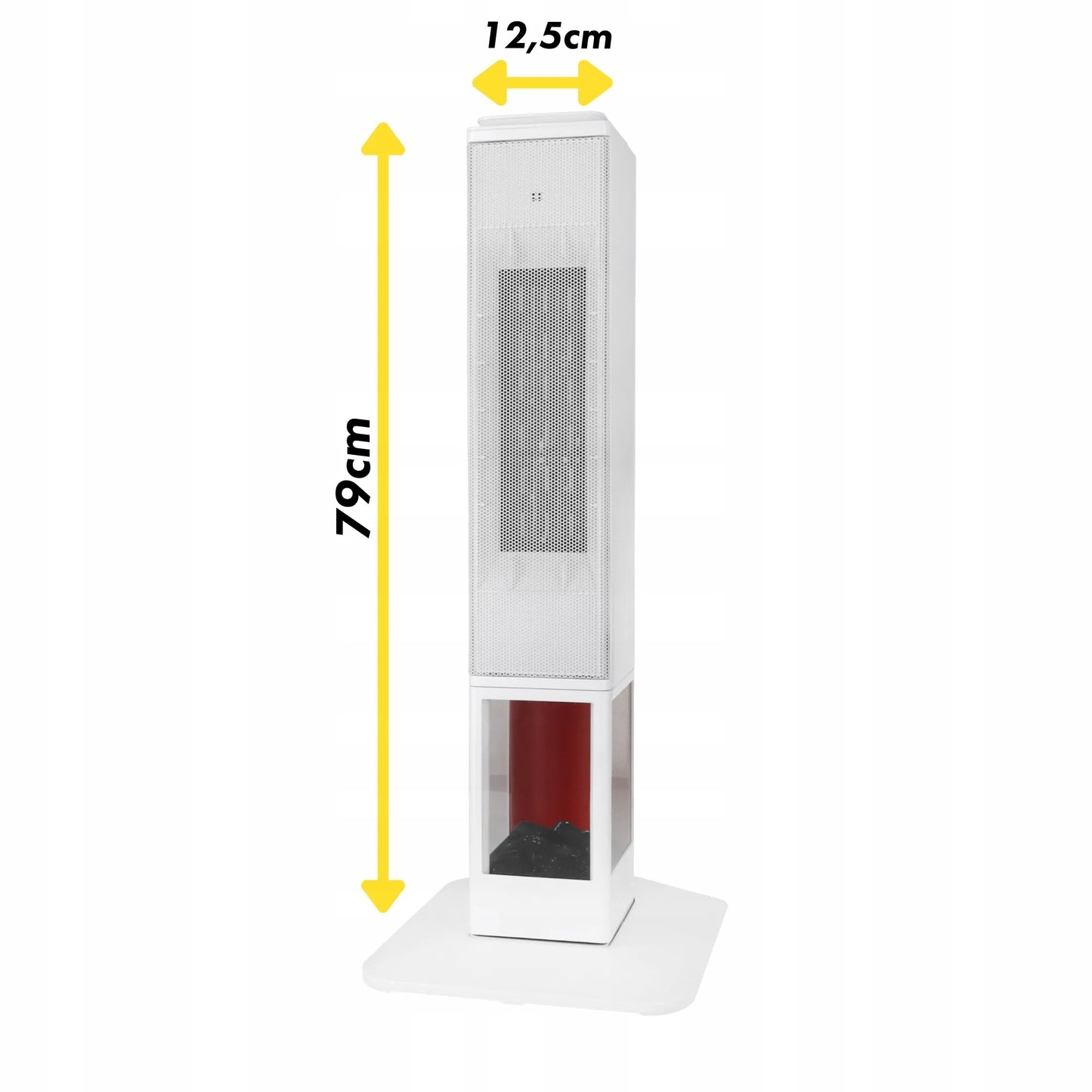 Koloninis termoventiliatorius Mission Air MALMO White 2400W su židinio efektu