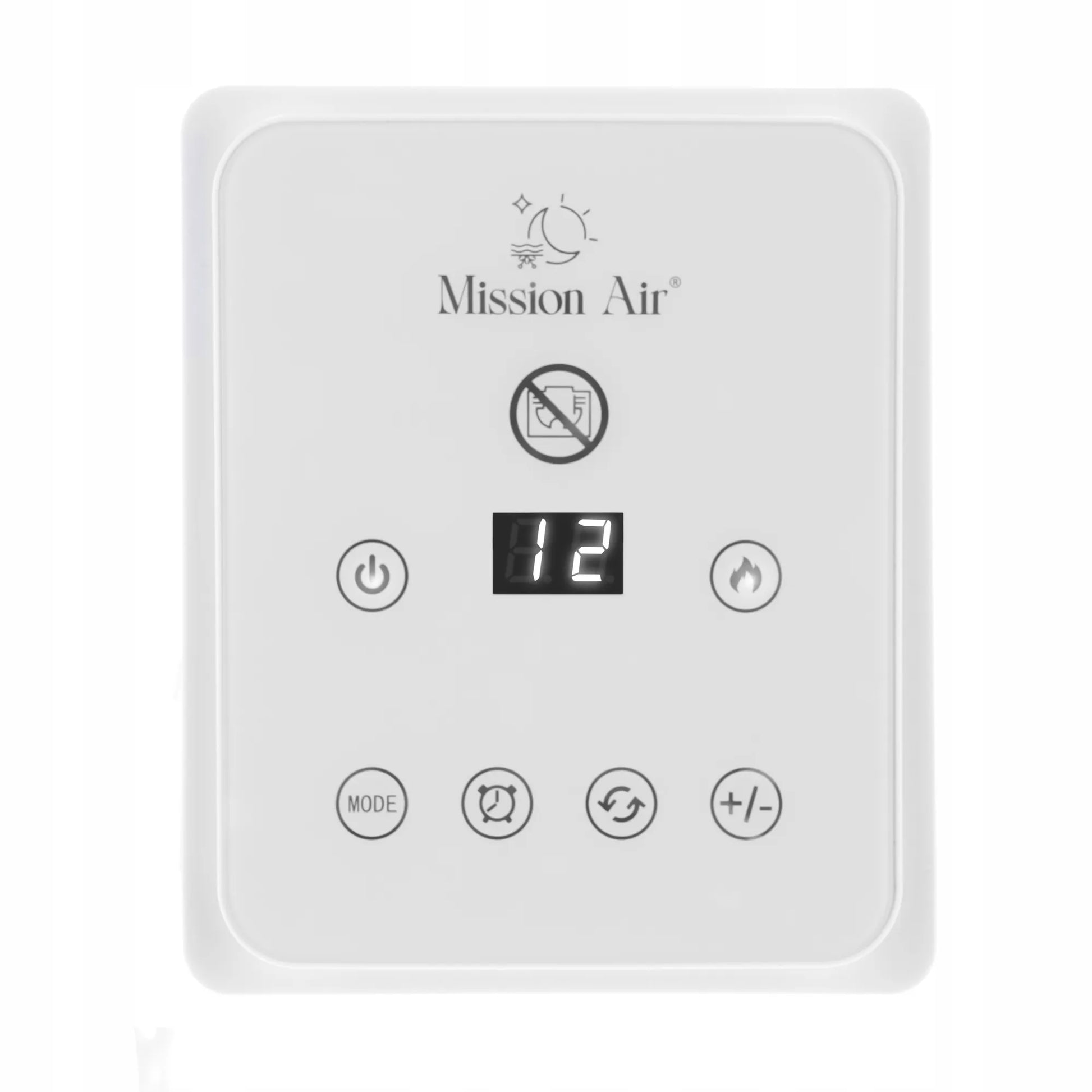 Koloninis termoventiliatorius Mission Air MALMO White 2400W su židinio efektu