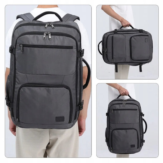 Kono 3-in-1 kelioninė kuprinė skrydžiams 55x40x20 cm, atitinkanti Ryanair rankinio bagažo reikalavimus, Flex