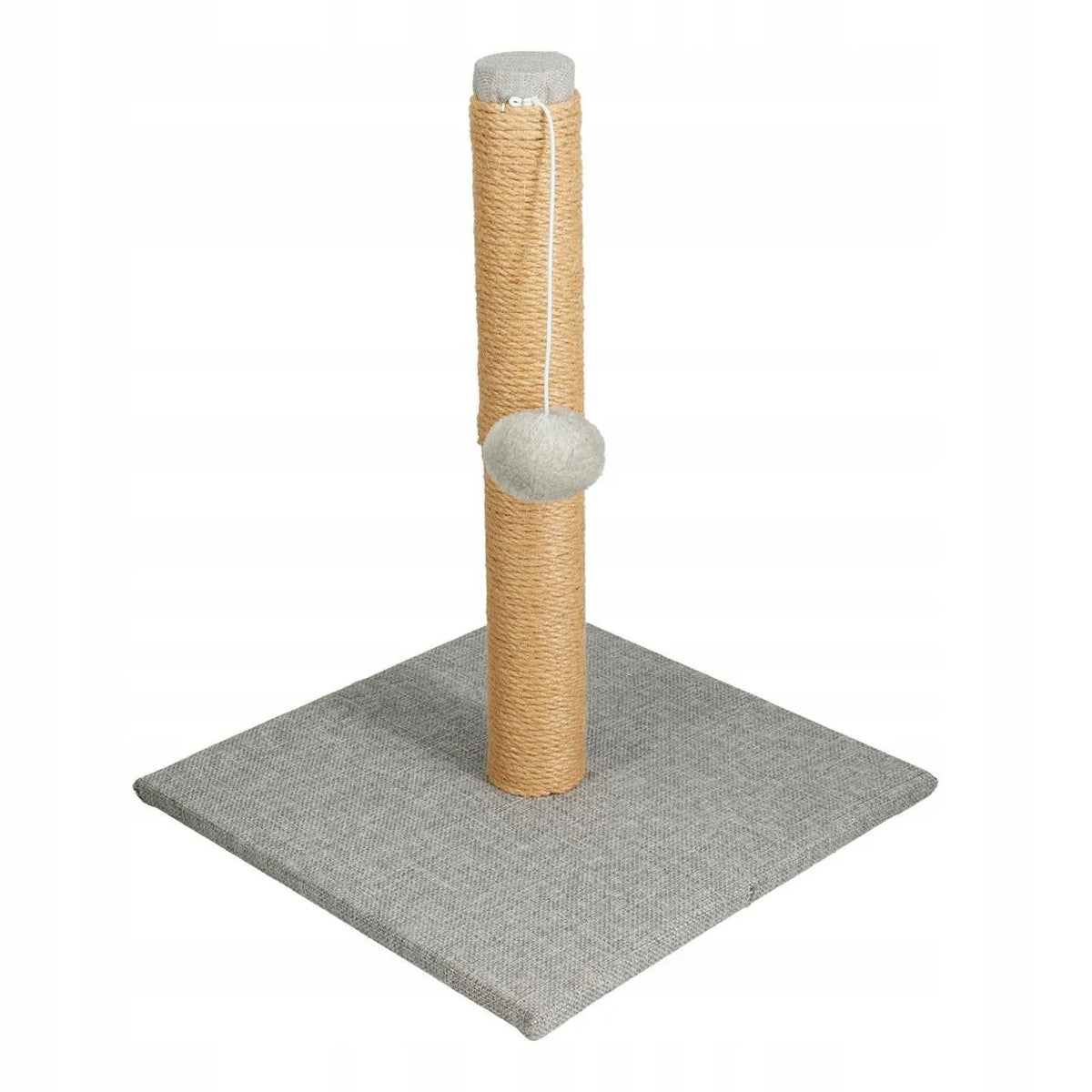 Koopman pilka džiutinė kačių draskyklė-stulpelis su kamuoliuku, 39 cm
