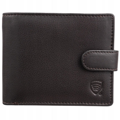 Koruma SM-907GBR vyriška ruda odinė piniginė su RFID apsauga