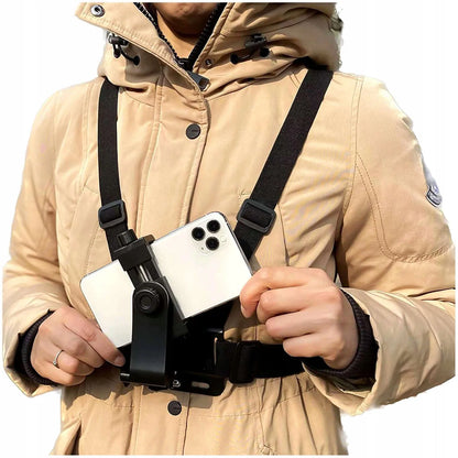 Krūtinės diržai – laikiklis GoPro, DJI Action kameroms ir telefonams