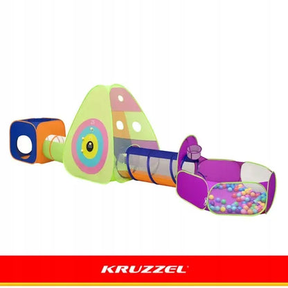 Kruzzel 5 viename vaikiška palapinė su tuneliais