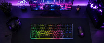 Laidinė žaidimų klaviatūra BLOW HEROS RGB LED USB QWERTY su apšvietimu