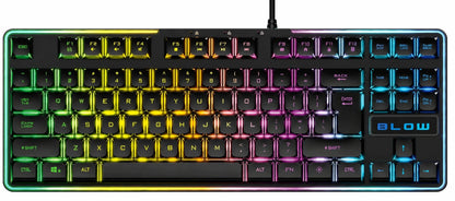 Laidinė žaidimų klaviatūra BLOW HEROS RGB LED USB QWERTY su apšvietimu