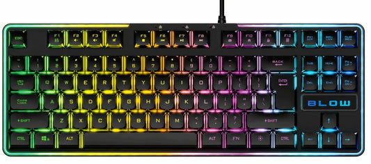 Laidinė žaidimų klaviatūra BLOW HEROS RGB LED USB QWERTY su apšvietimu