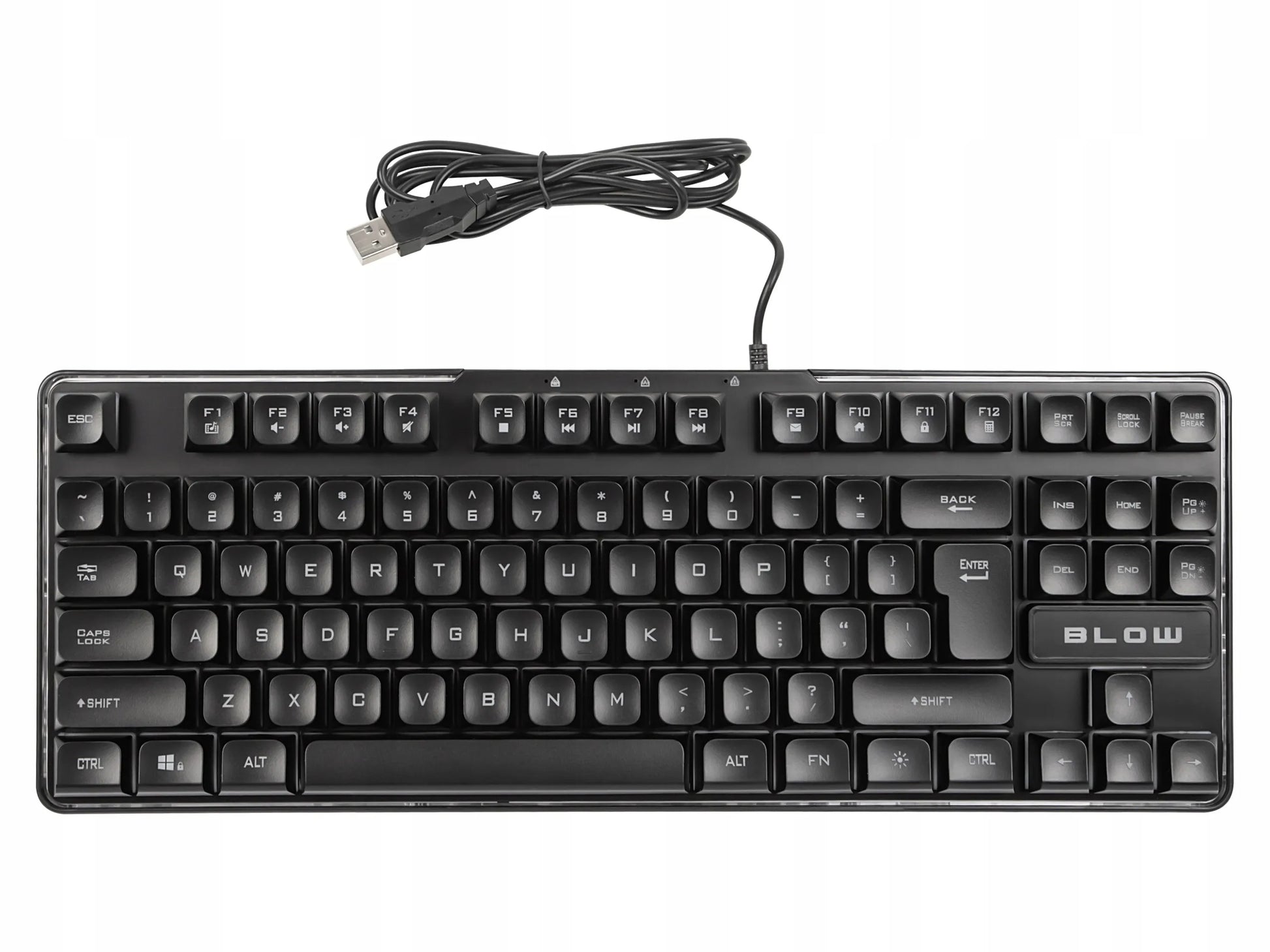 Laidinė žaidimų klaviatūra BLOW HEROS RGB LED USB QWERTY su apšvietimu