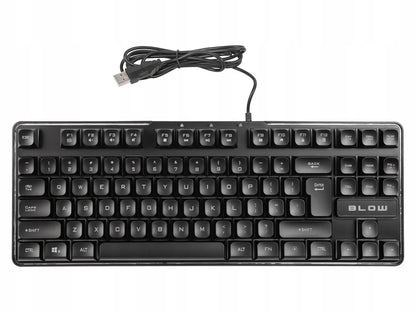 Laidinė žaidimų klaviatūra BLOW HEROS RGB LED USB QWERTY su apšvietimu