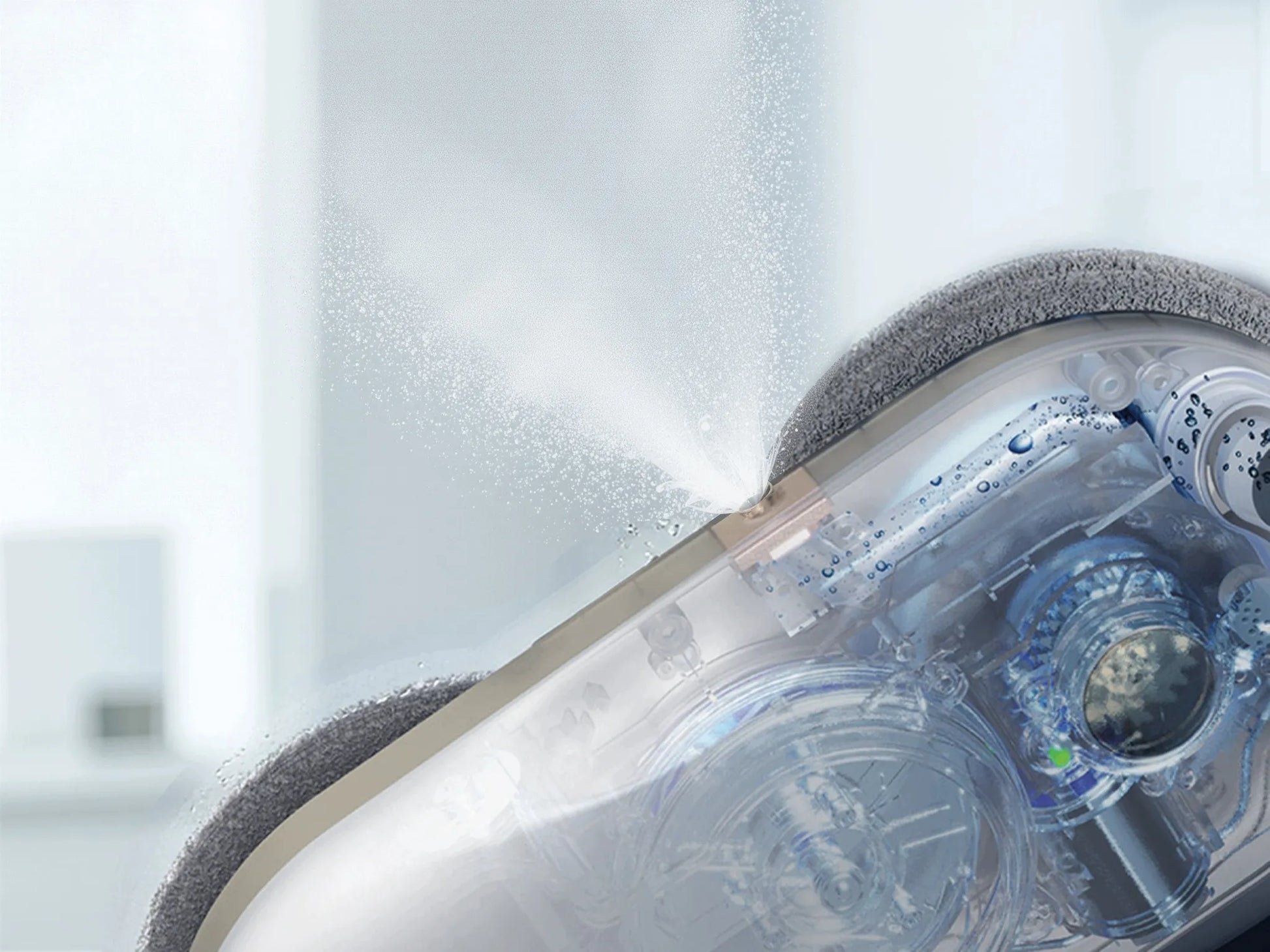 Langų valymo robotas 5500Pa, automatinė langų plovyklė su nuotolinio valdymo pulteliu ir bazine stotimi, SLIM 6CM