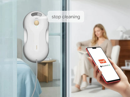 Langų valymo robotas 5500Pa, automatinė langų plovyklė su nuotolinio valdymo pulteliu ir bazine stotimi, SLIM 6CM