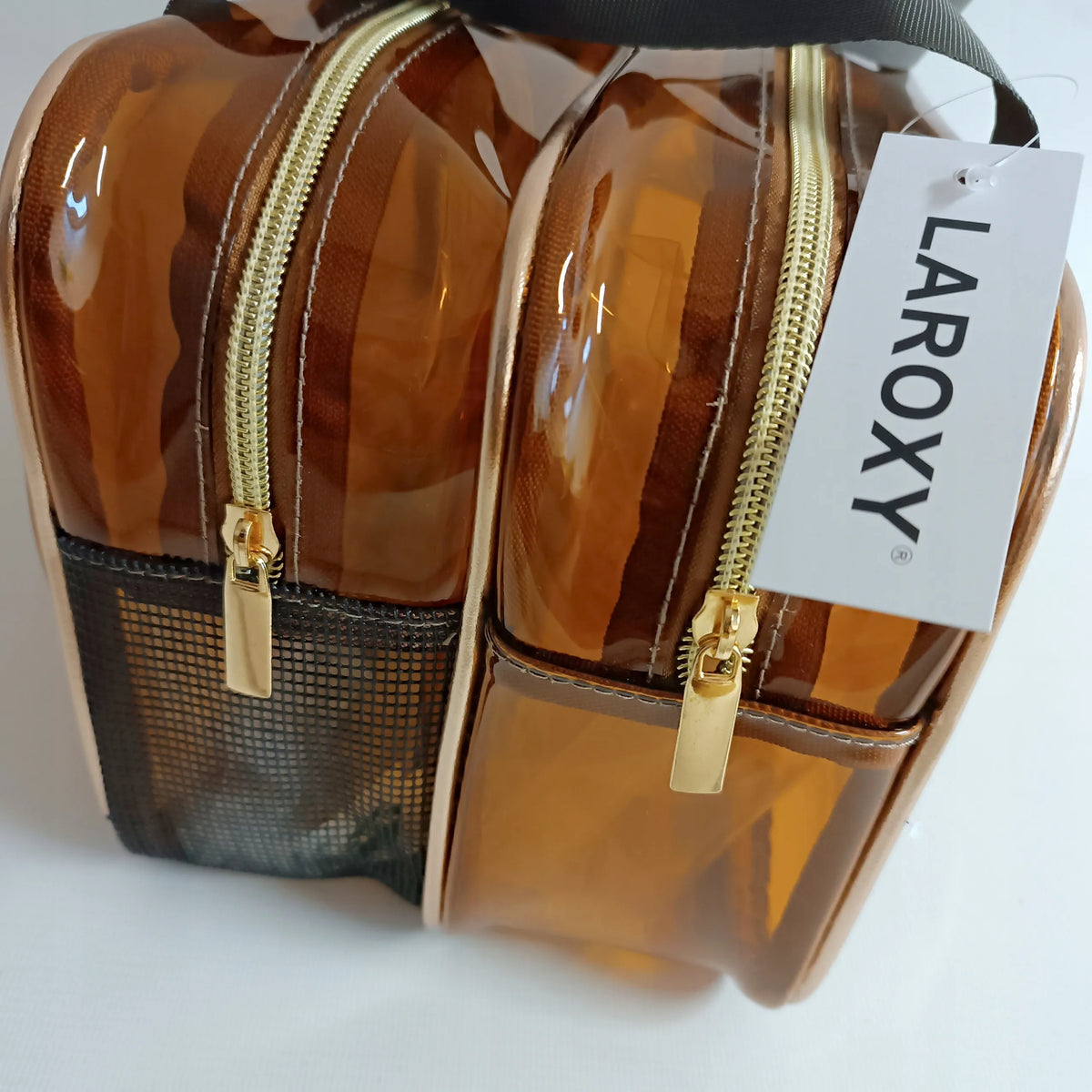 „Laroxy“ kelioninių kosmetinių rinkinys X3 – didelė kosmetinė-dėžutė ir kosmetikos organizatoriai