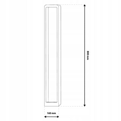 Lauko LED sodo šviestuvas stulpas 80 cm 10W 700lm 4000K JUODAS