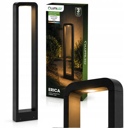Lauko LED sodo šviestuvas stulpas 80 cm 10W 700lm 4000K JUODAS