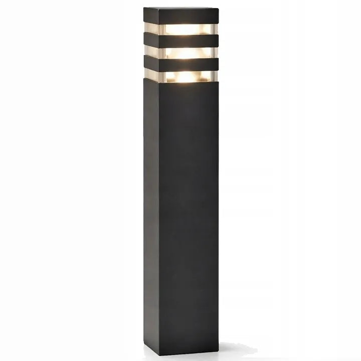 Lauko LED šviestuvas SuperLED Toro, pastatomas stulpas, 230V, E27, IP44, 60 cm, juodas