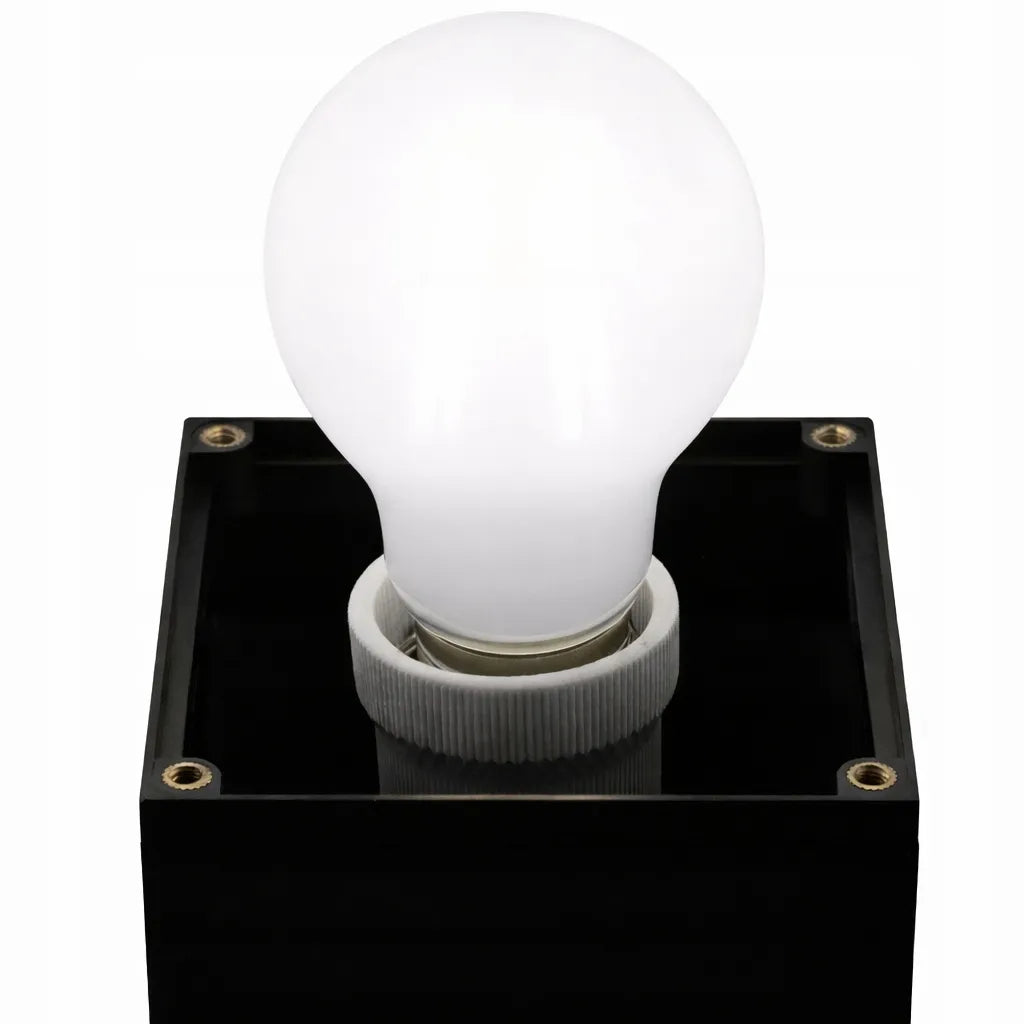 Lauko LED šviestuvas SuperLED Toro, pastatomas stulpas, 230V, E27, IP44, 60 cm, juodas