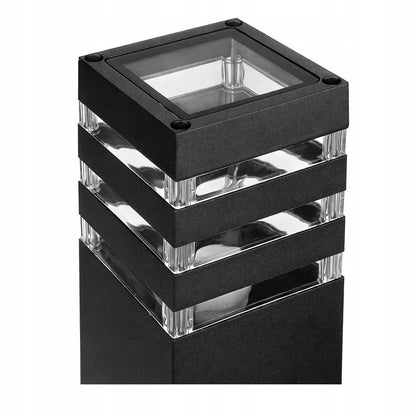 Lauko LED šviestuvas SuperLED Toro, pastatomas stulpas, 230V, E27, IP44, 60 cm, juodas