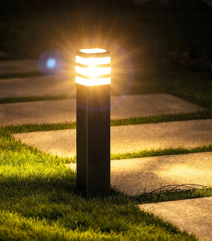 Lauko LED šviestuvas SuperLED Toro, pastatomas stulpas, 230V, E27, IP44, 60 cm, juodas