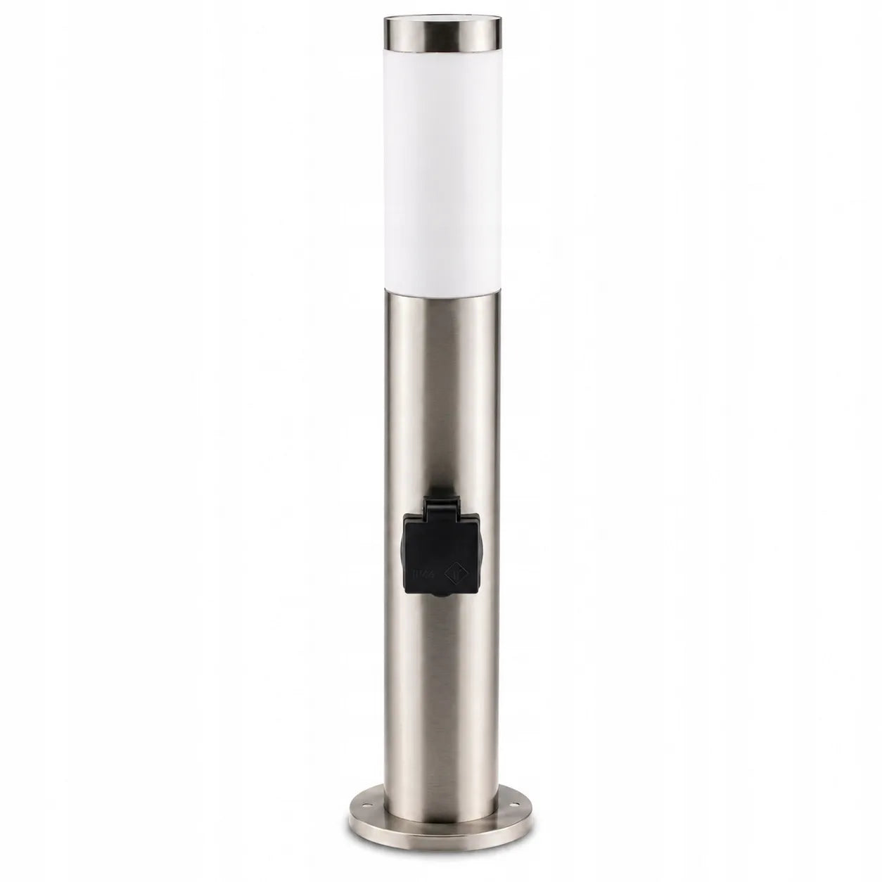 Lauko pastatomas sodo šviestuvas stulpas 65cm E27 230V su 230V lizdu