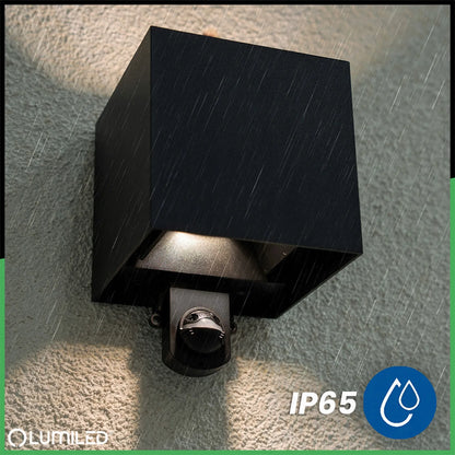 Lauko sieninis šviestuvas Lumiled Pyxis LED G9 su judesio jutikliu, juodas