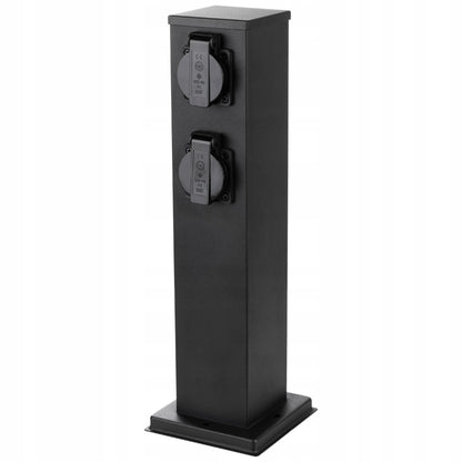 Lauko sodo elektros stulpas, pastatomas, 230V, 4 lizdai, HERMETIŠKAS