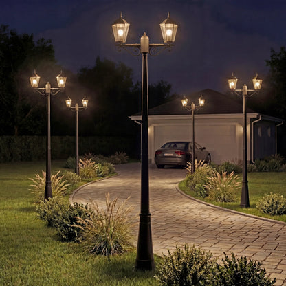 Lauko sodo LED šviestuvas E27 pastatomas žibintas stulpas 240cm Vintage IP65