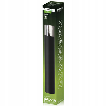 Lauko sodo šviestuvas stulpas LED E27 juodas stiklas IP54 80cm