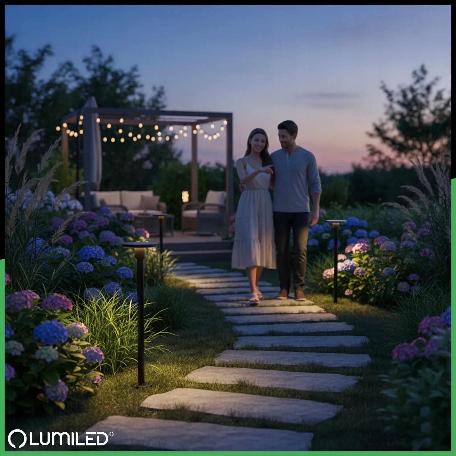 Lauko šviestuvas stovintis LED stulpas 80cm 12W 3 šviesos spalvos