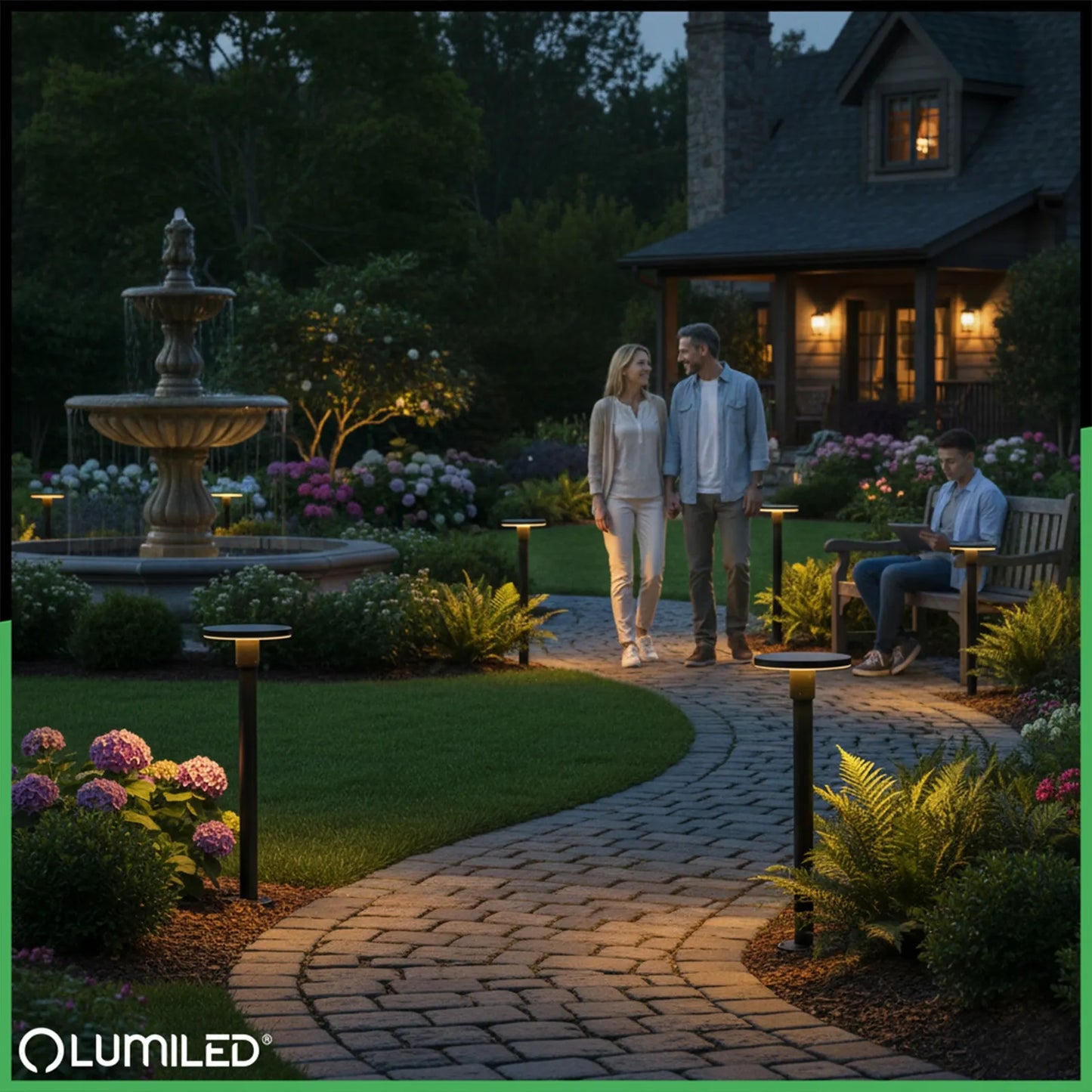 Lauko šviestuvas stovintis LED stulpas 80cm 12W 3 šviesos spalvos