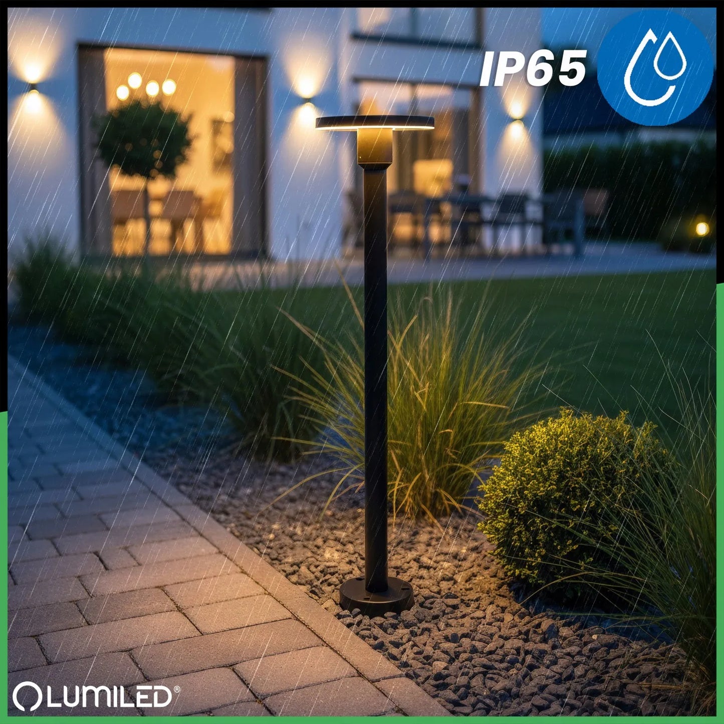 Lauko šviestuvas stovintis LED stulpas 80cm 12W 3 šviesos spalvos