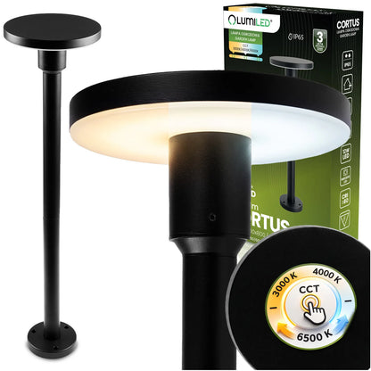 Lauko šviestuvas stovintis LED stulpas 80cm 12W 3 šviesos spalvos