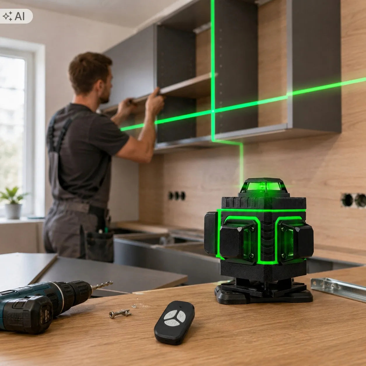 Lazerinis gulsčiukas 360 4D 16 linijų PRO rinkinys