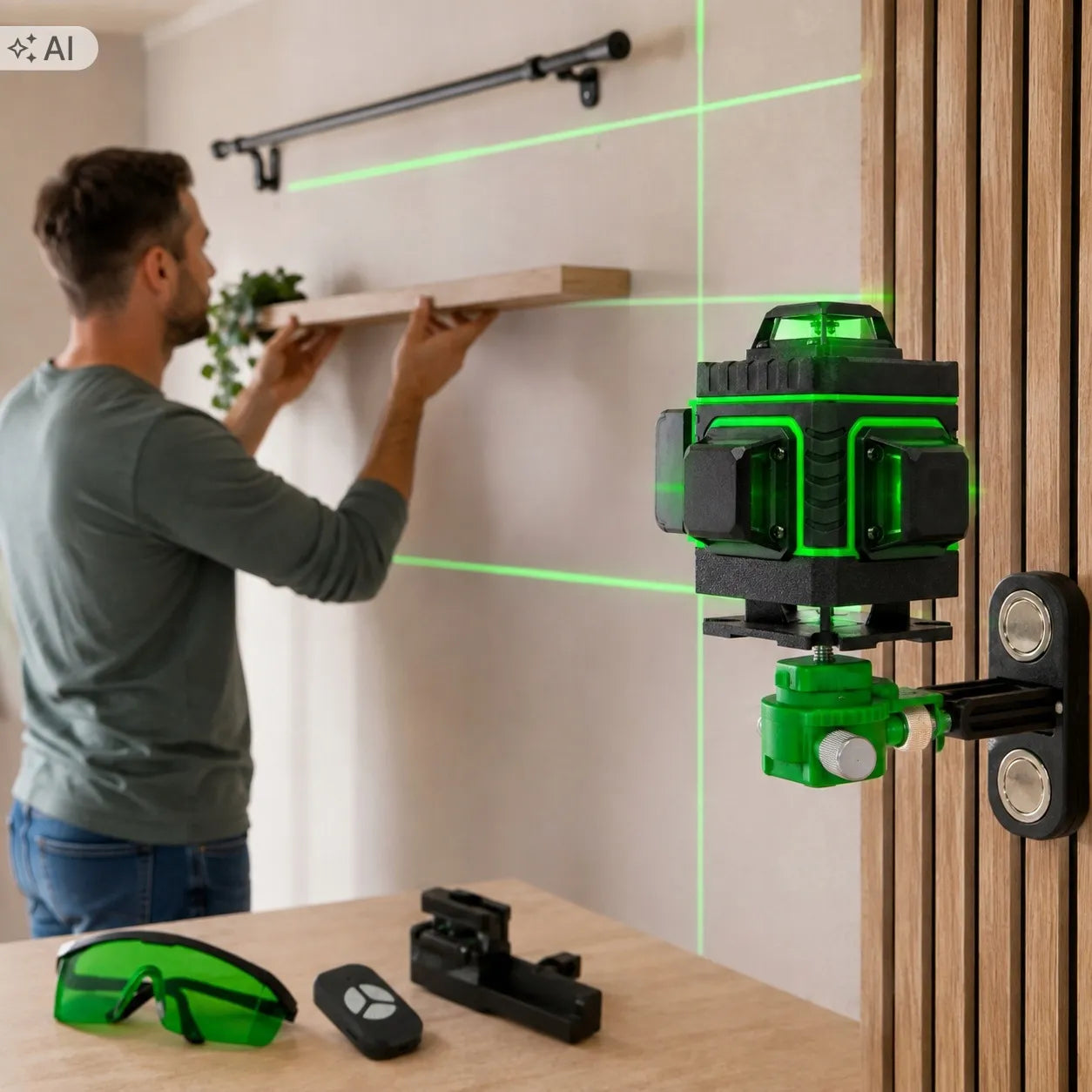 Lazerinis gulsčiukas 360 4D 16 linijų PRO rinkinys